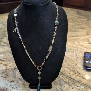 ViVI Gold and Teal Necklace